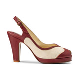 PRE-ORDER Stella Slingback Spectators (Red/Sand Suede)