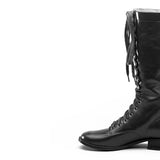 Bessie Vintage Aviator Boots (Brown)