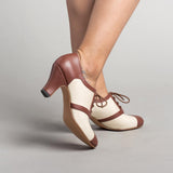 Evelyn Retro Oxfords (Tan/Brown)