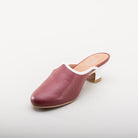 Sophie 18th Century Leather Mules (Oxblood)(1760-1790)